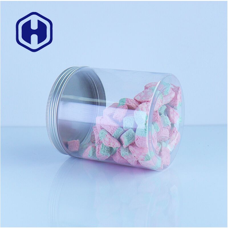 Jars de stockage d'aliments transparents Plaques en aluminium Sécurisées attrayantes pour les chocolats Gâteaux Douceurs Emballage en vrac