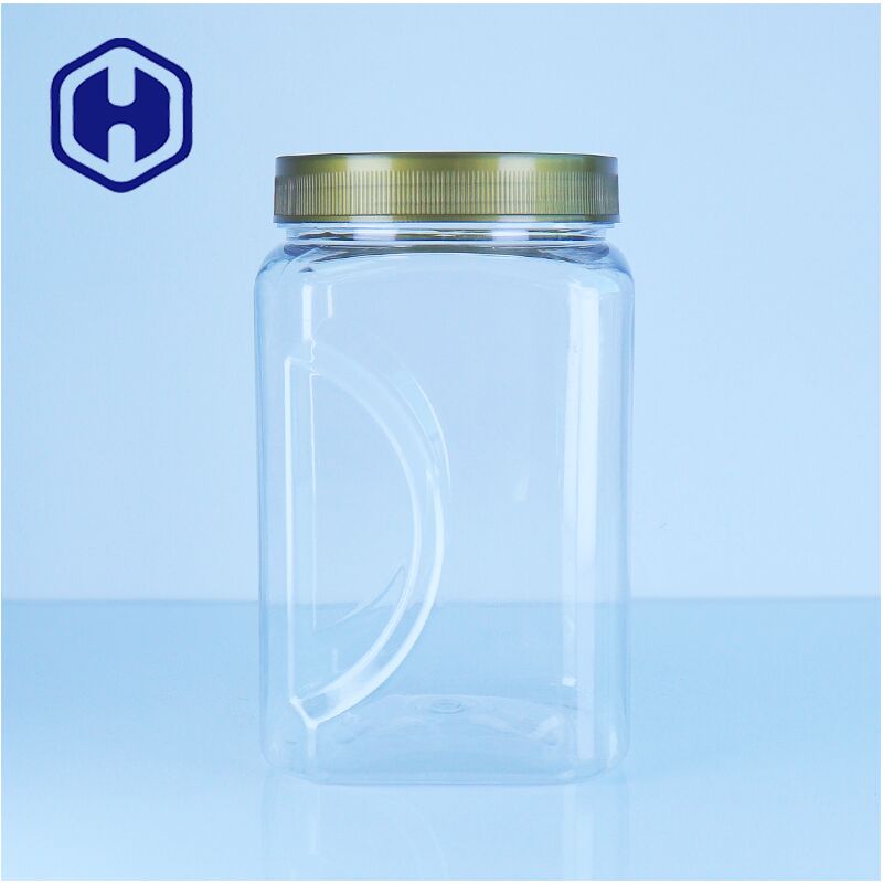 Carré en PET en plastique, contenant du miel, couvercle plat, qualité alimentaire, sans BPA