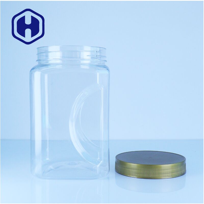 Carré en PET en plastique, contenant du miel, couvercle plat, qualité alimentaire, sans BPA