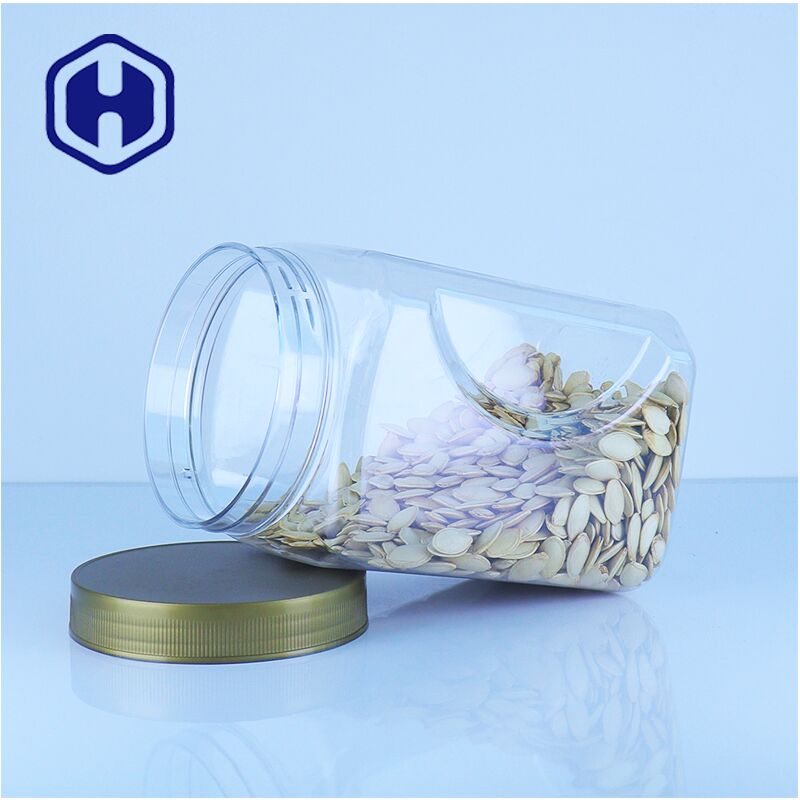 Carré en PET, verre en plastique clair Pour les assaisonnements au sucre, au sel, au sel, qualité alimentaire, sans fuite, versage pratique