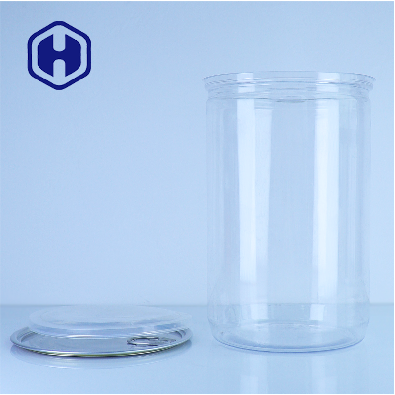 PET Ronde Couvercle d'aluminium Cannette claire Pour les suppléments de poudre de protéines d'épices Sécurisé Sécurisé