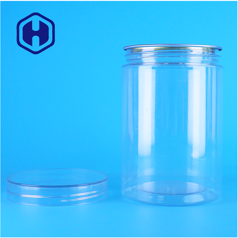 Jars en PET ronds transparentes pour gâteaux et grains de café Modèles de jars en PET existants personnalisables
