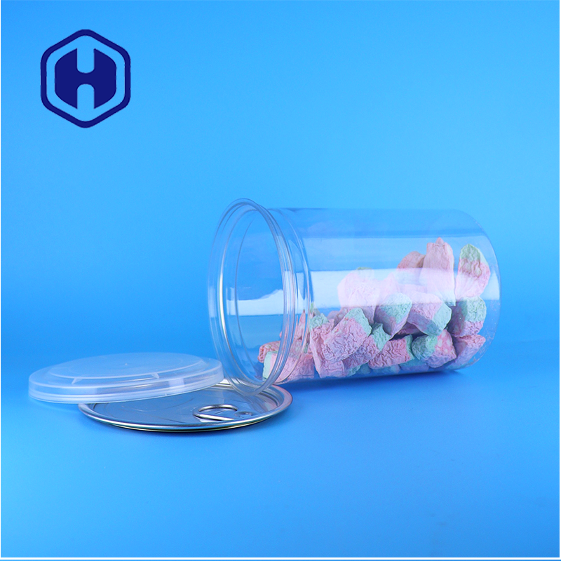 Grande qualité transparente PET boîtes de stockage alimentaire bonbons biscuits gelées avec couvercles PE