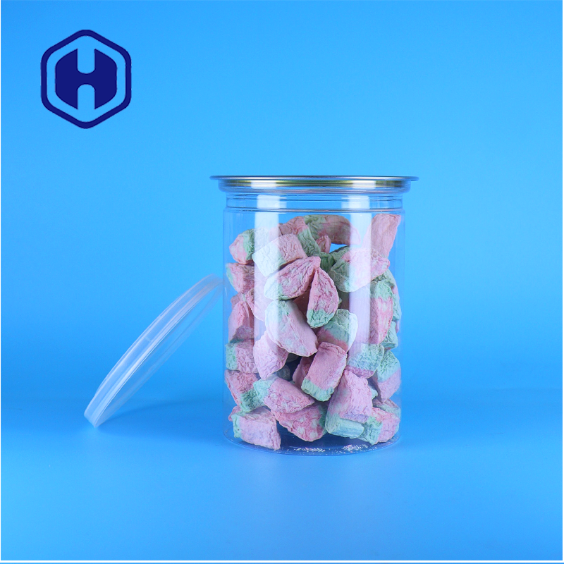 Grande qualité transparente PET boîtes de stockage alimentaire bonbons biscuits gelées avec couvercles PE