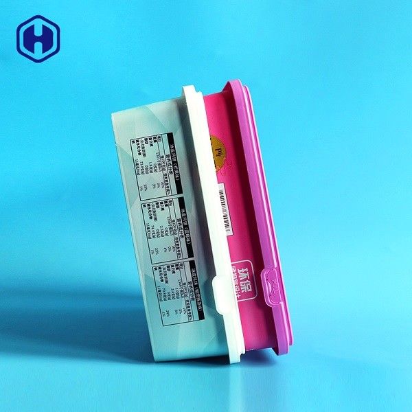 Conteneurs de nourriture en plastique carrés colorés légers de boîte mince du mur IML