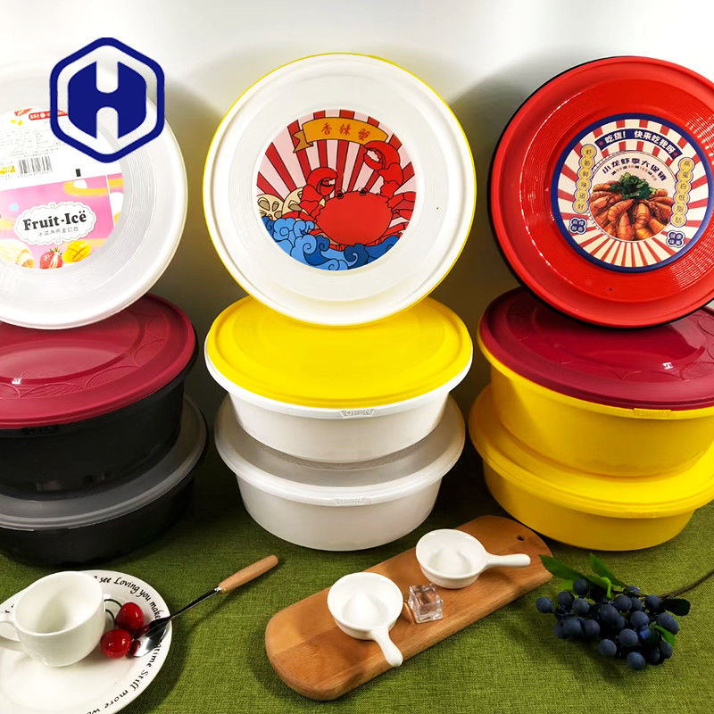 Les aliments de préparation rapide thermoformés d'IML emportent la preuve en plastique de empaquetage de fuite de Tray With Lid 1300ml