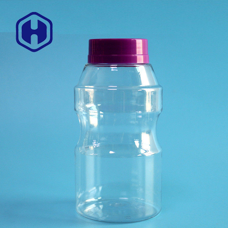 le pot en plastique de preuve de la fuite 300ml pour des haricots de chocolat sème de petits pots de sucrerie d'ANIMAL FAMILIER de bouche avec le couvercle de vis