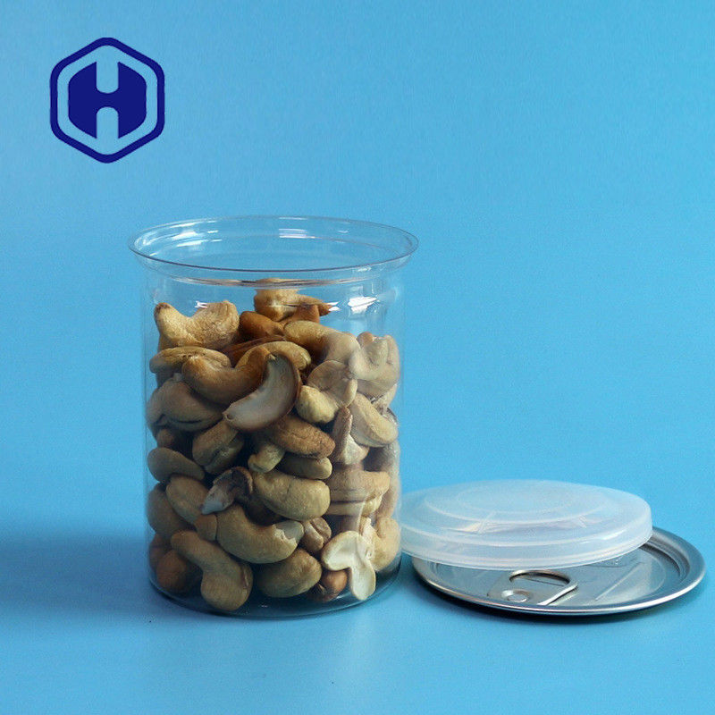 Boîtes en plastique PET transparentes avec anneau de traction 300 ml Cashew Amandes Arachides Noix mélangées Emballage