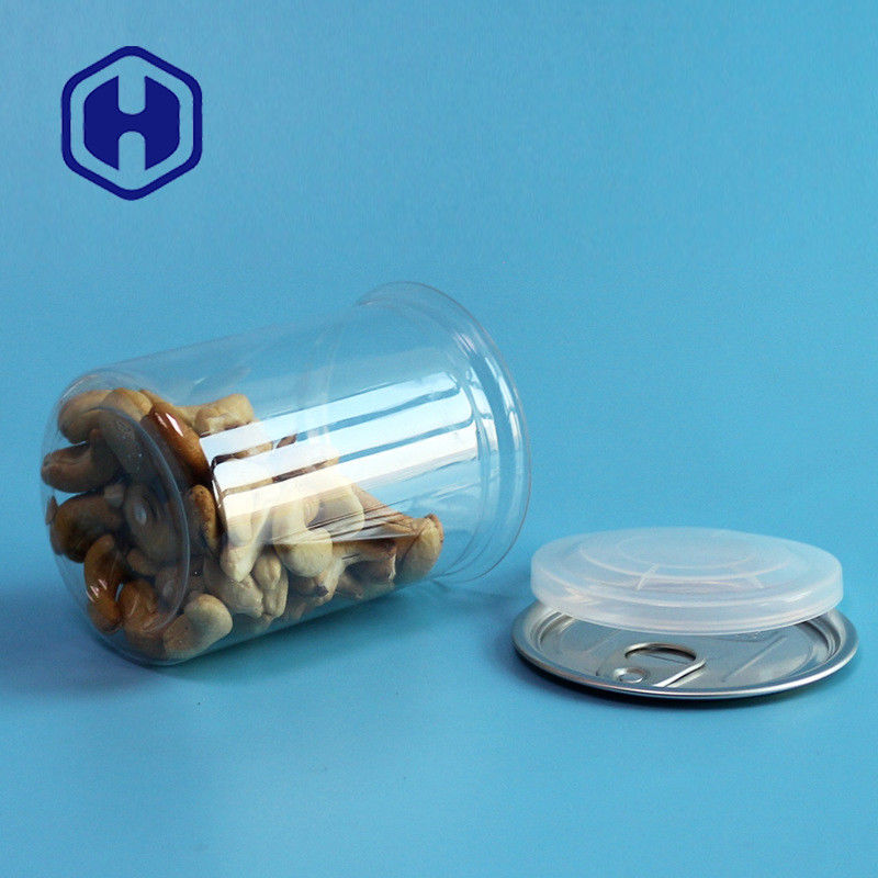 Boîtes en plastique PET transparentes avec anneau de traction 300 ml Cashew Amandes Arachides Noix mélangées Emballage