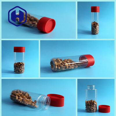 l'ANIMAL FAMILIER 1236ml peut de longs grands pots en plastique empilables faits sur commande de mise en boîte d'écrous transparents d'ovale