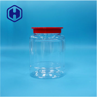 Ovale PET Plastique Noix Bonbons Biscuits au poivre Biscuits de nourriture séchée Bocal à vis couvercle supérieur
