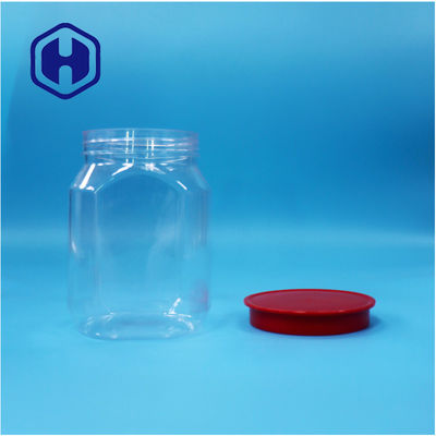 Transparent hexagonal de forme unique plastique biscuits Piment bonbons pot de nourriture pour bébé