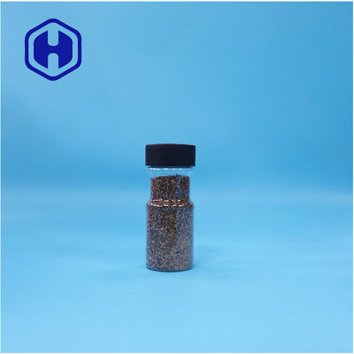 Poudre de poivre noir de moutarde PET transparente poudre de curry d' épices Flip Top Cap