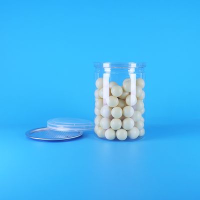 Boîtes rondes transparentes en plastique PET pour bonbons, collations, yaourts, biscuits, avec couvercle en PE, qualité alimentaire
