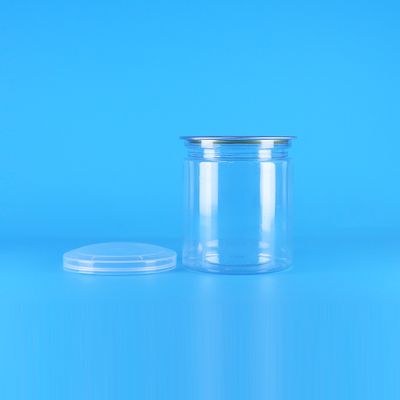 Boîtes en plastique PET rondes transparentes et scellables pour aliments pour bébés, pêche jaune, avec couvercle facile à ouvrir