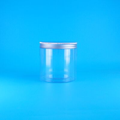 Pot de nourriture avec couvercle facile à ouvrir, café, bonbons, biscuits, thé à la rose, plastique transparent, pot en PET