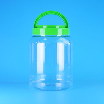 Chargement de produits alimentaires transparents coton bonbon beurre biscuit PET rond Bouchon à vis de bocal en plastique