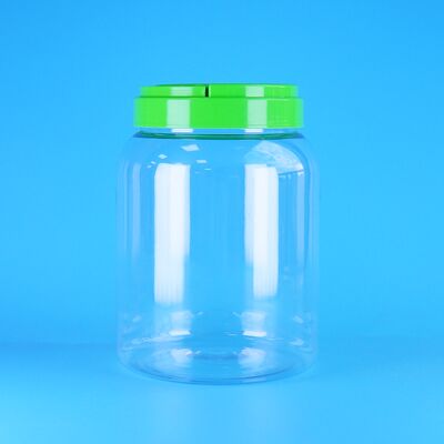 Screw Plate Cap Chargement de nourriture Caffè chiaro Dolci Aliments séchés PET Bouteille ronde en plastique