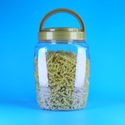 Grade alimentaire Plain Carré Manche Couvercle en plastique PET Bonbons Des biscuits Pour enfants Bouteilles de nourriture