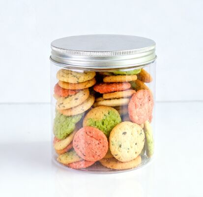 Pâtes en purée à large bouche claire Yogurt glace ronde PET Jar Couvercle en aluminium