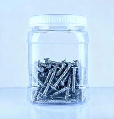 Écorce de mandarine de qualité alimentaire Châtaigne chinoise PET Pot en plastique carré avec couvercle blanc transparent