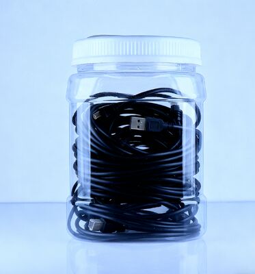 Pot en plastique PET transparent de forme carrée à fermeture hermétique, remplissage de gâteau d'igname chinois, biscuit, couvercle à vis