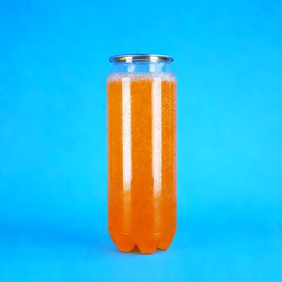 500 ml couvercle ouvert facile PET plastique peut fuite de qualité alimentaire pour les sodas d'orange boissons énergisantes