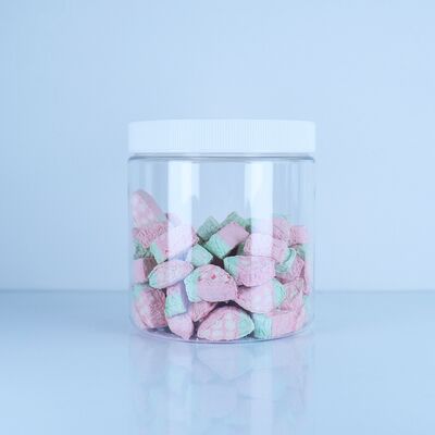 Premium Food Storage Biscuits Sweets Walnuts Bulk Packaging PET Jars With Screw Cap 