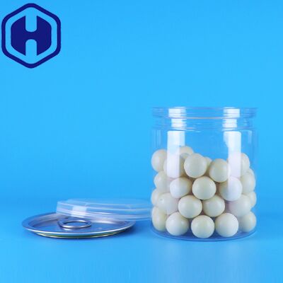 Proof de fuite facile couvercle ouvert clair ronde Snack bonbons PET conserves en plastique emballage alimentaire