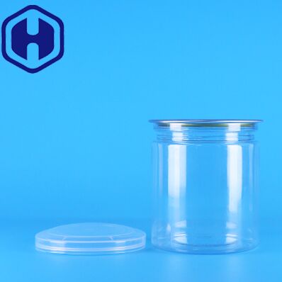 Boîtes en plastique PET rondes transparentes et scellables pour aliments pour bébés, pêche jaune, avec couvercle facile à ouvrir