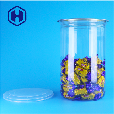 Céréales pour animaux de compagnie Noix mélangées sans BPA Cannes en PET transparentes en plastique avec couvercle en aluminium