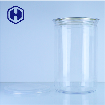 Couvercle en aluminium transparent de pot rond en plastique d'ANIMAL FAMILIER pour la catégorie comestible de casse-croûte de noix séchées