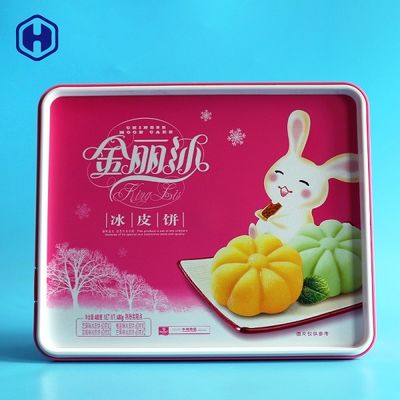 Boîte en plastique L25.7 * W21.3 de pp IML * emballage sec de fruit de gâteau de H6.9 480g