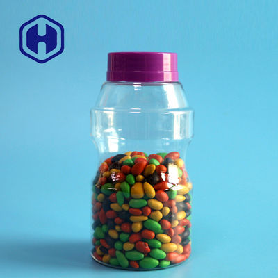 le pot en plastique de preuve de la fuite 300ml pour des haricots de chocolat sème de petits pots de sucrerie d'ANIMAL FAMILIER de bouche avec le couvercle de vis